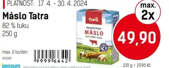 Konzum Máslo Tatra nabídka