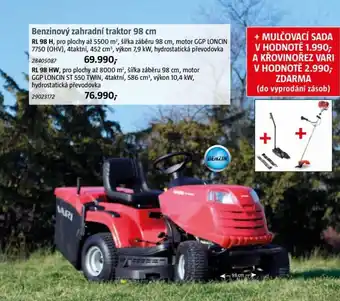 Benzinový zahradní traktor 98 cm