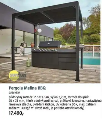 Bauhaus Pergola Melina BBQ nabídka