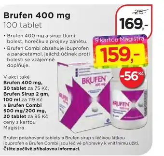 Magistra lékárny Brufen 400 mg 100 tablet nabídka