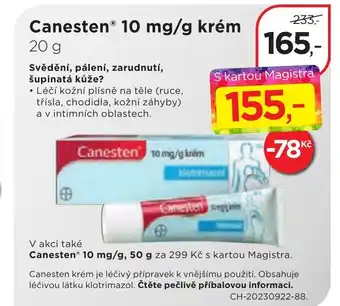 Magistra lékárny Canesten 10 mg/g krém nabídka