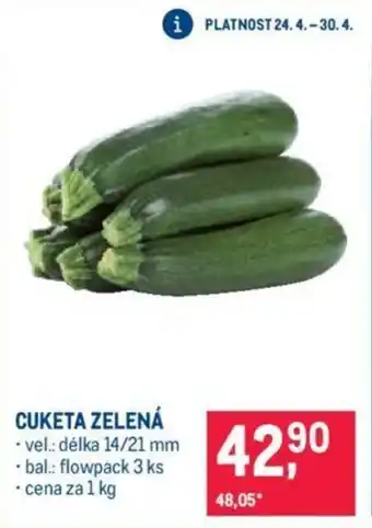 Makro CUKETA ZELENÁ nabídka