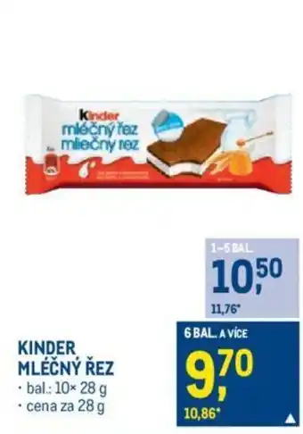 Makro KINDER MLÉČNÝ ŘEZ nabídka