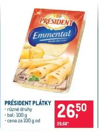 Makro PRÉSIDENT PLÁTKY nabídka