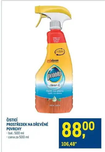 Makro ČISTICÍ PROSTŘEDEK NA DŘEVĚNÉ POVRCHY nabídka