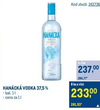 Makro HANÁCKÁ VODKA 37,5 % nabídka