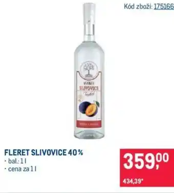 Makro FLERET SLIVOVICE 40% nabídka