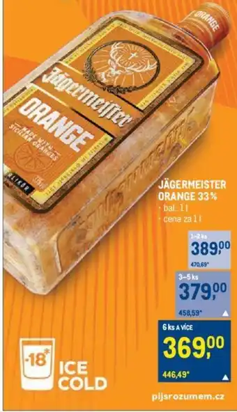 Makro JÄGERMEISTER ORANGE 33% nabídka