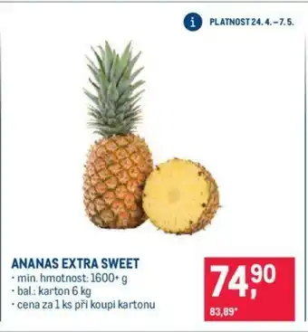 Makro ANANAS EXTRA SWEET nabídka