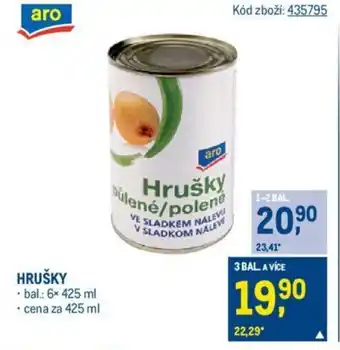 Makro HRUŠKY nabídka