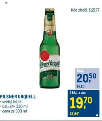 Makro PILSNER URQUELL nabídka