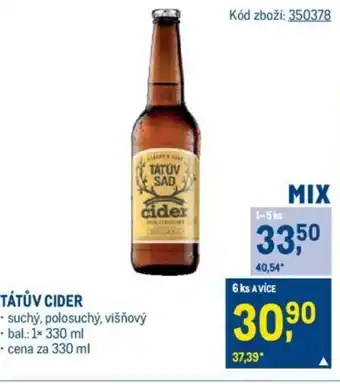 Makro TÁTŮV CIDER nabídka