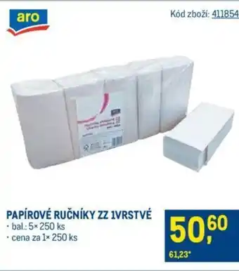 Makro PAPÍROVÉ RUČNÍKY ZZ 1VRSTVÉ nabídka