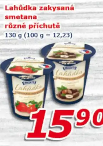 ESO MARKET Lahůdka zakysaná smetana různé příchutě 130 g nabídka