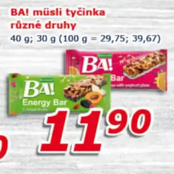 BA! müsli tyčinka různé druhy
