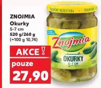 Kaufland ZNOJMIA Okurky nabídka