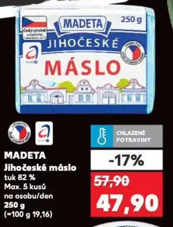 Kaufland MADETA Jihočeské máslo nabídka