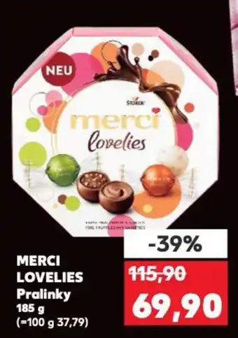 Kaufland MERCI LOVELIES Pralinky 185 g nabídka