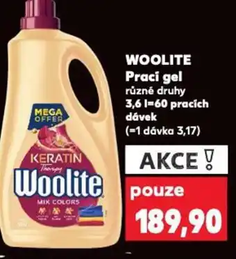 Kaufland WOOLITE Prací gel nabídka