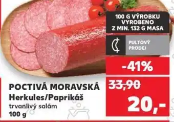 Kaufland POCTIVÁ MORAVSKÁ Herkules/Paprikáš nabídka