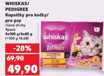 Kaufland WHISKAS/ PEDIGREE Kapsičky pro kočky/ pro psy nabídka