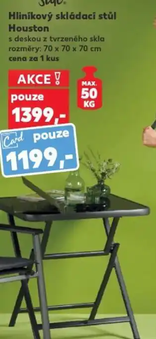 Kaufland Hliníkový skládací stůl Houston nabídka