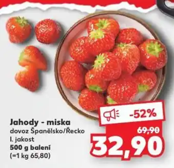 Kaufland Jahody - miska nabídka