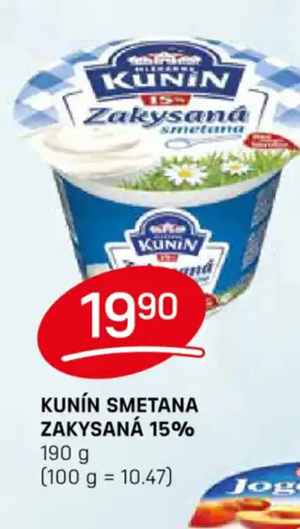 Flop KUNIN SMETANA ZAKYSANÁ 15% nabídka