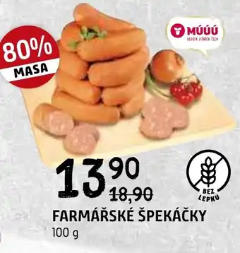 Terno FARMÁŘSKÉ ŠPEKÁČKY 100 g nabídka