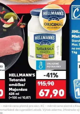 Kaufland Hellmann´s tatarská omáčka, majonéza nabídka