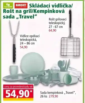 Norma Skládací vidlička/ Rošt na gril/Kempinková sada „Travel" nabídka