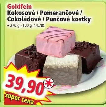 Goldfein Kokosové / Pomerančové / Čokoládové / Punčové kostky