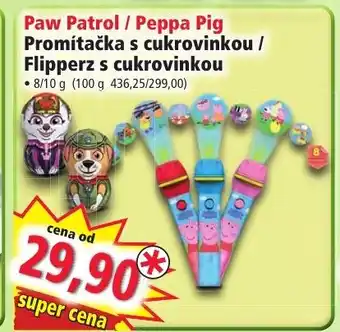 Norma Paw Patrol / Peppa Pig Promítačka s cukrovinkou / Flipperz s cukrovinkou nabídka