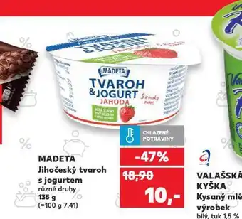 Kaufland Madeta jihočeský tvaroh s jogurtem nabídka