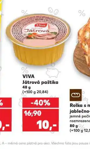 Kaufland Viva játrová paštika nabídka