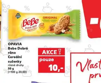 Kaufland Opavia bebe dobré ráno cereální sušenky nabídka