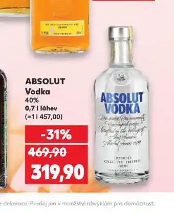 Kaufland Absolut vodka nabídka