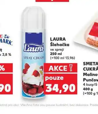 Kaufland Laura šlehačka ve spreji nabídka