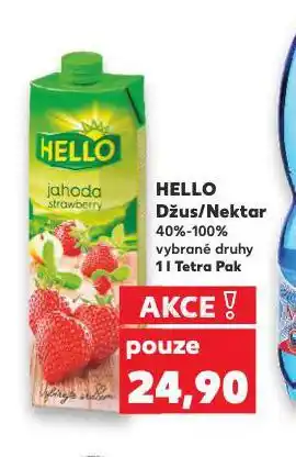 Kaufland Hello džus a nektar nabídka