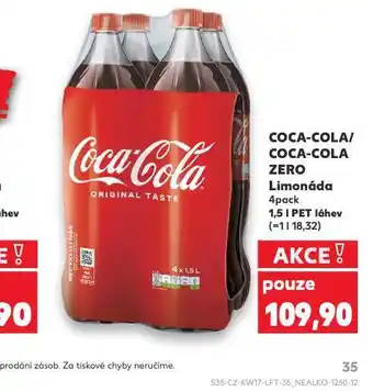 Kaufland Coca cola, coca cola zero nabídka