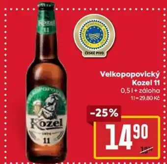 Billa Velkopopovický Kozel 11 0,5L nabídka