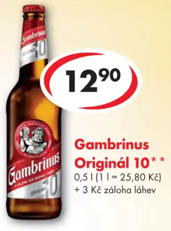 CBA Gambrinus Originál 10 nabídka