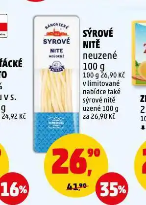 Penny Market Sýrové nitě nabídka