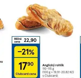 Tesco Anglický rohlík nabídka