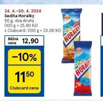 Tesco Sedita horalky nabídka