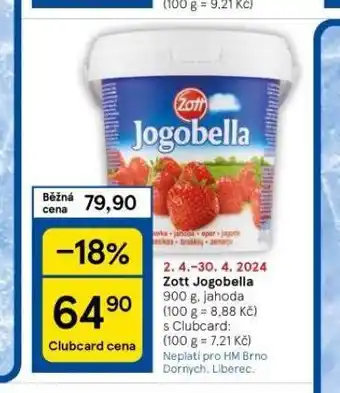 Tesco Zott jogobella nabídka