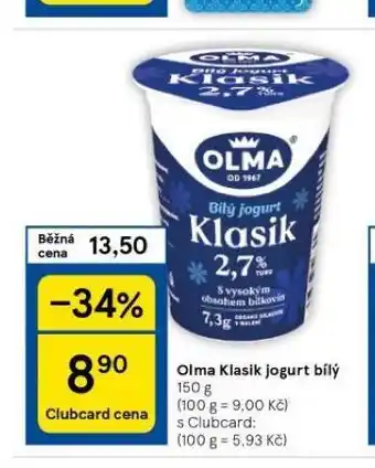 Tesco Olma klasik jogurt bílý nabídka