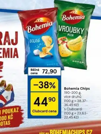 Tesco Bohemia chips nabídka