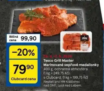 Tesco Tesco grill master marinované vepřové medailonky nabídka