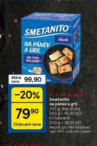 Tesco Smetanito na pánev a gril nabídka